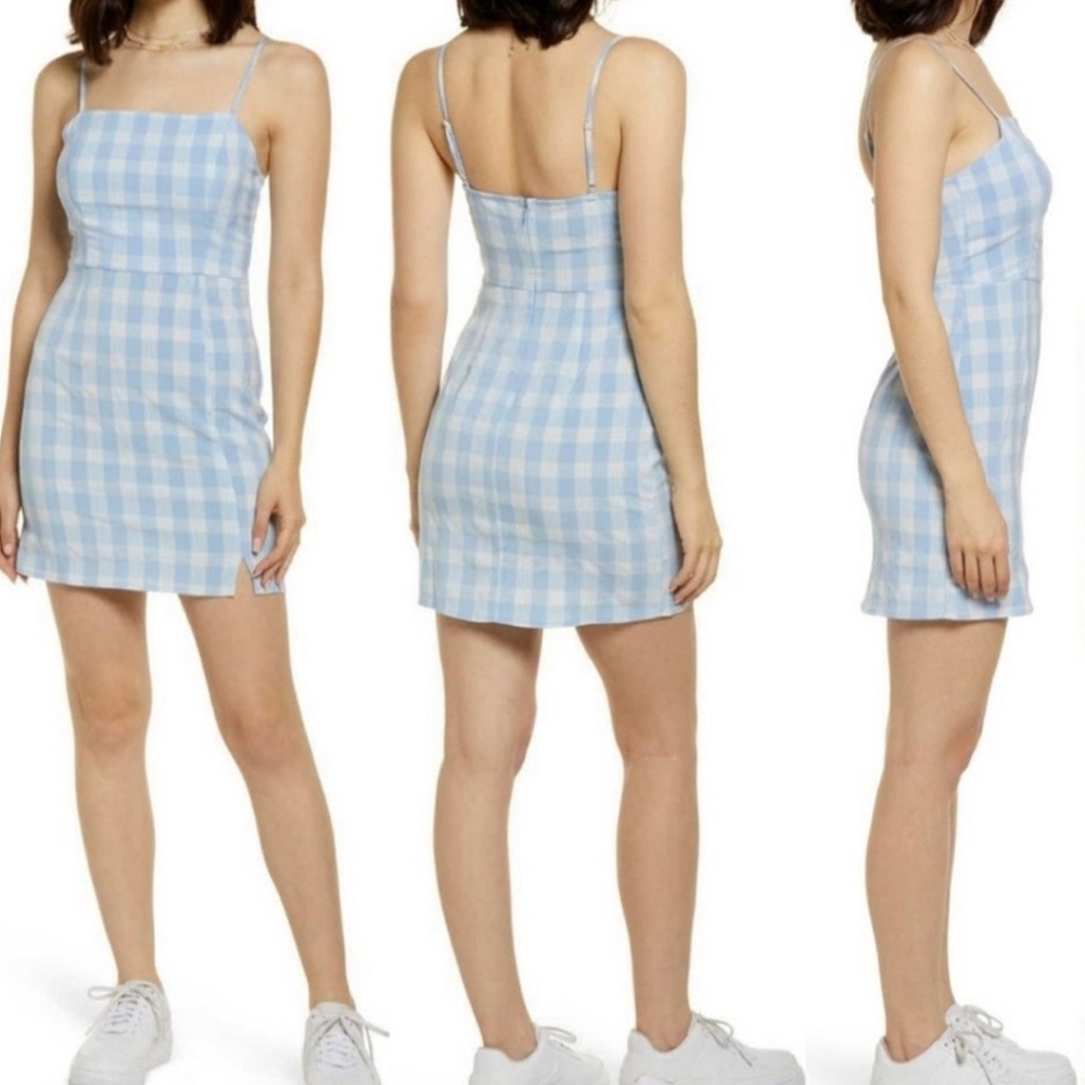 BP blue and white sleeveless dress